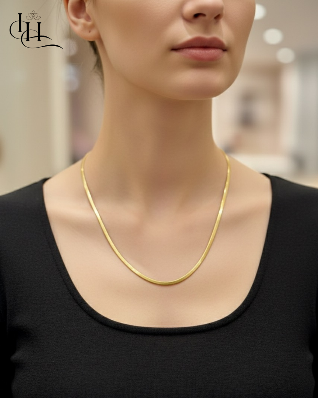 Minimalist Gold Snake Chain Necklace