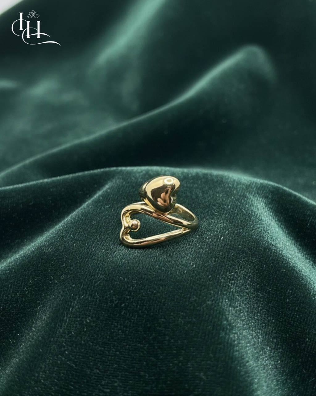Dual Heart Open Ring