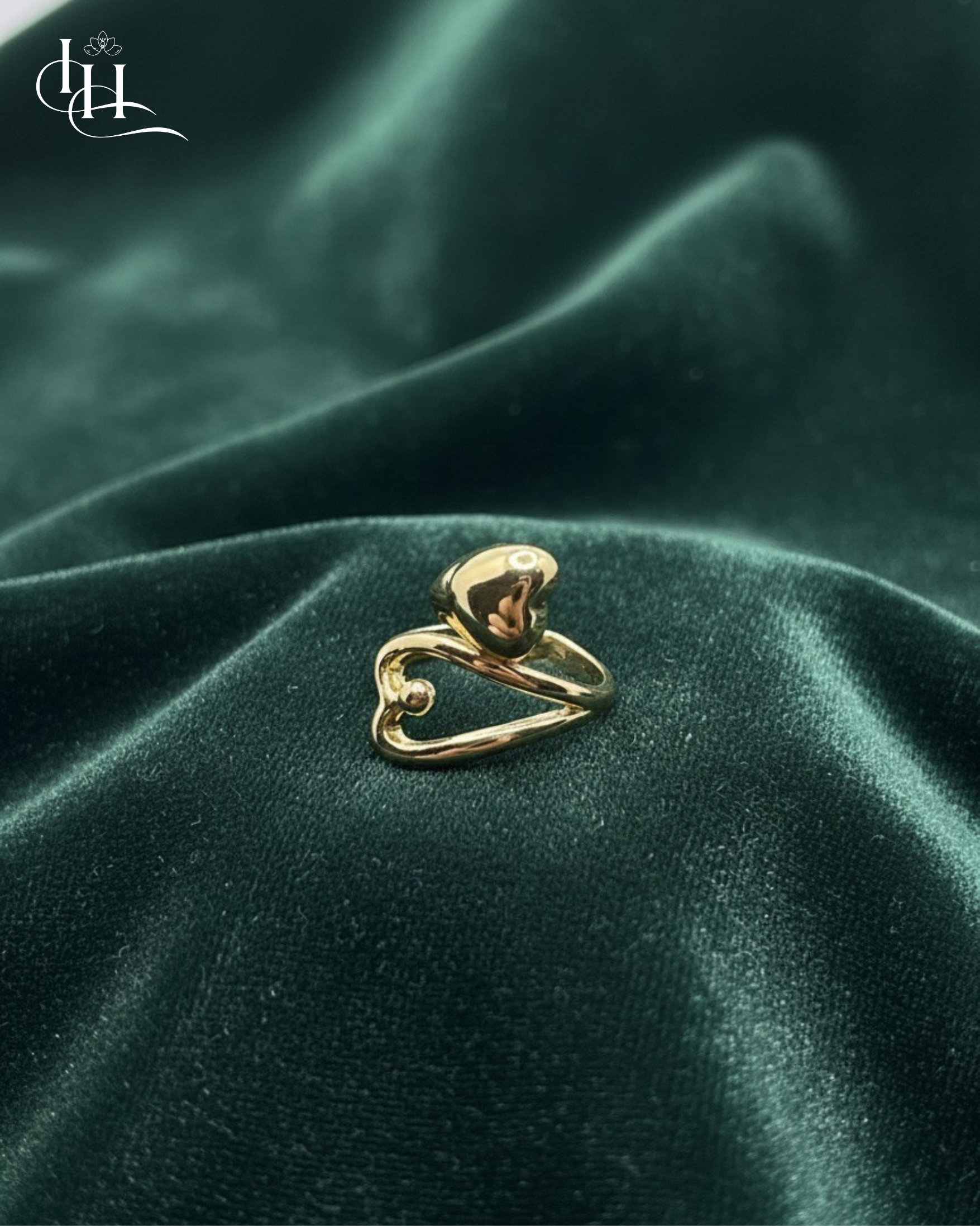 Dual Heart Open Ring