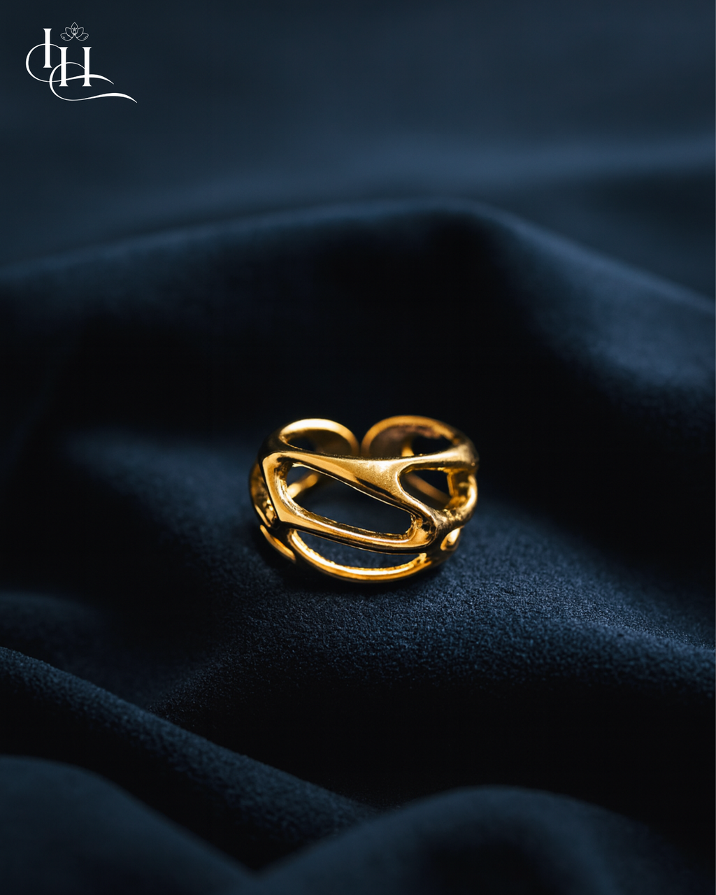 Bold Wave Open Design Ring