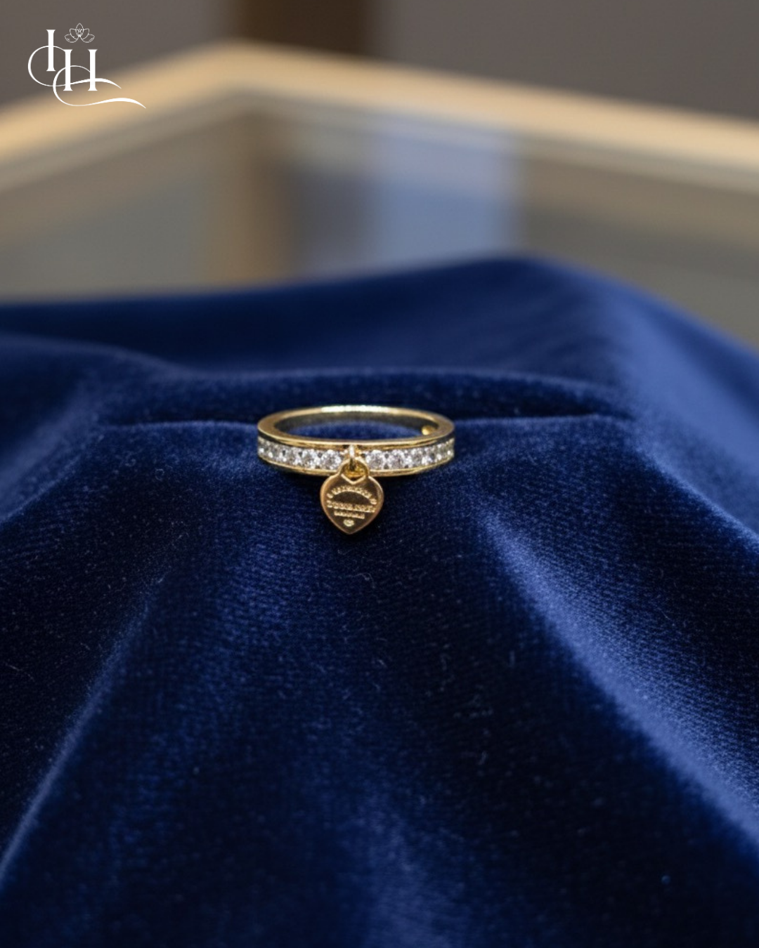 Heart Charm Eternity Ring