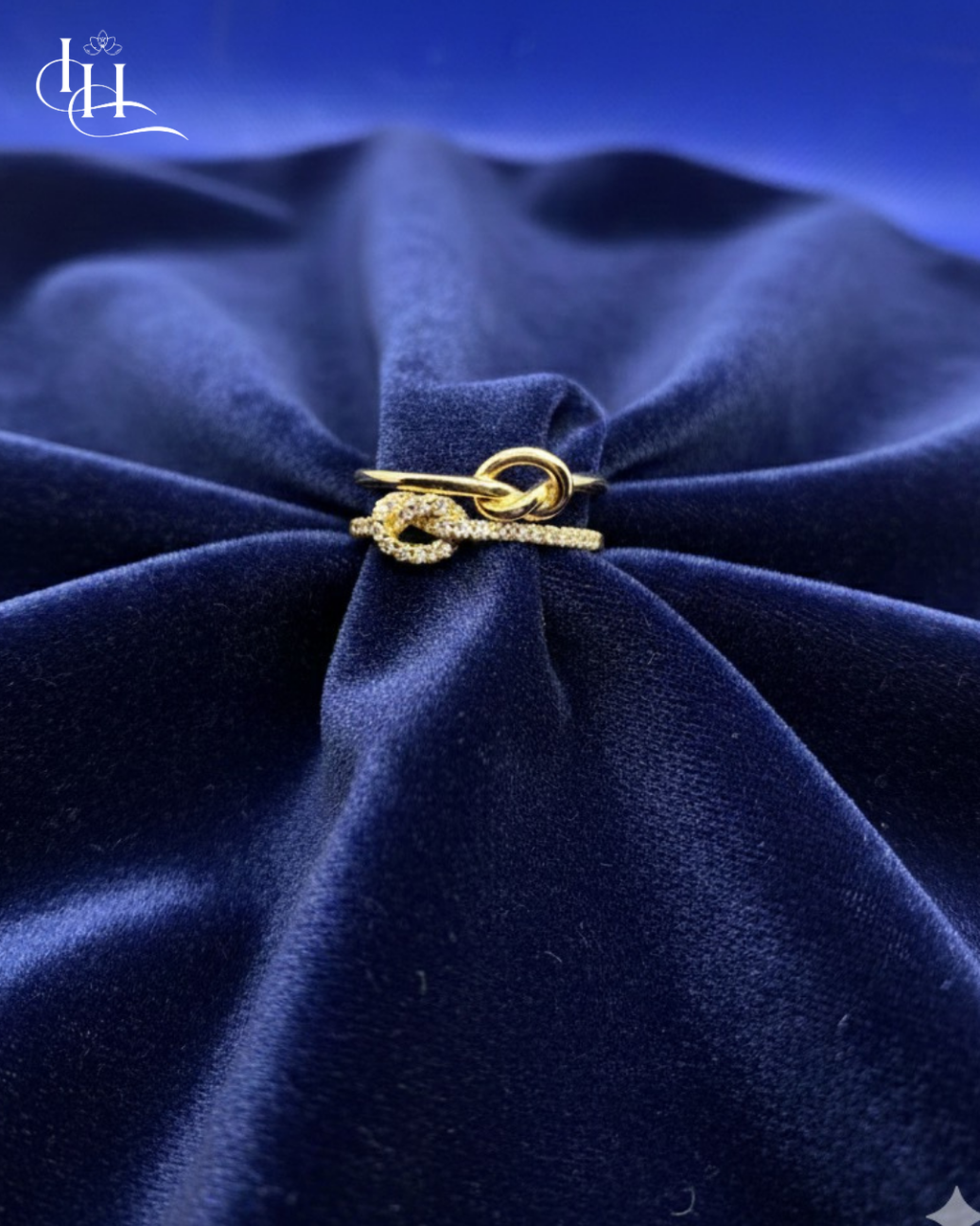 💖 Pave CZ Knot Ring: Forever Love Link