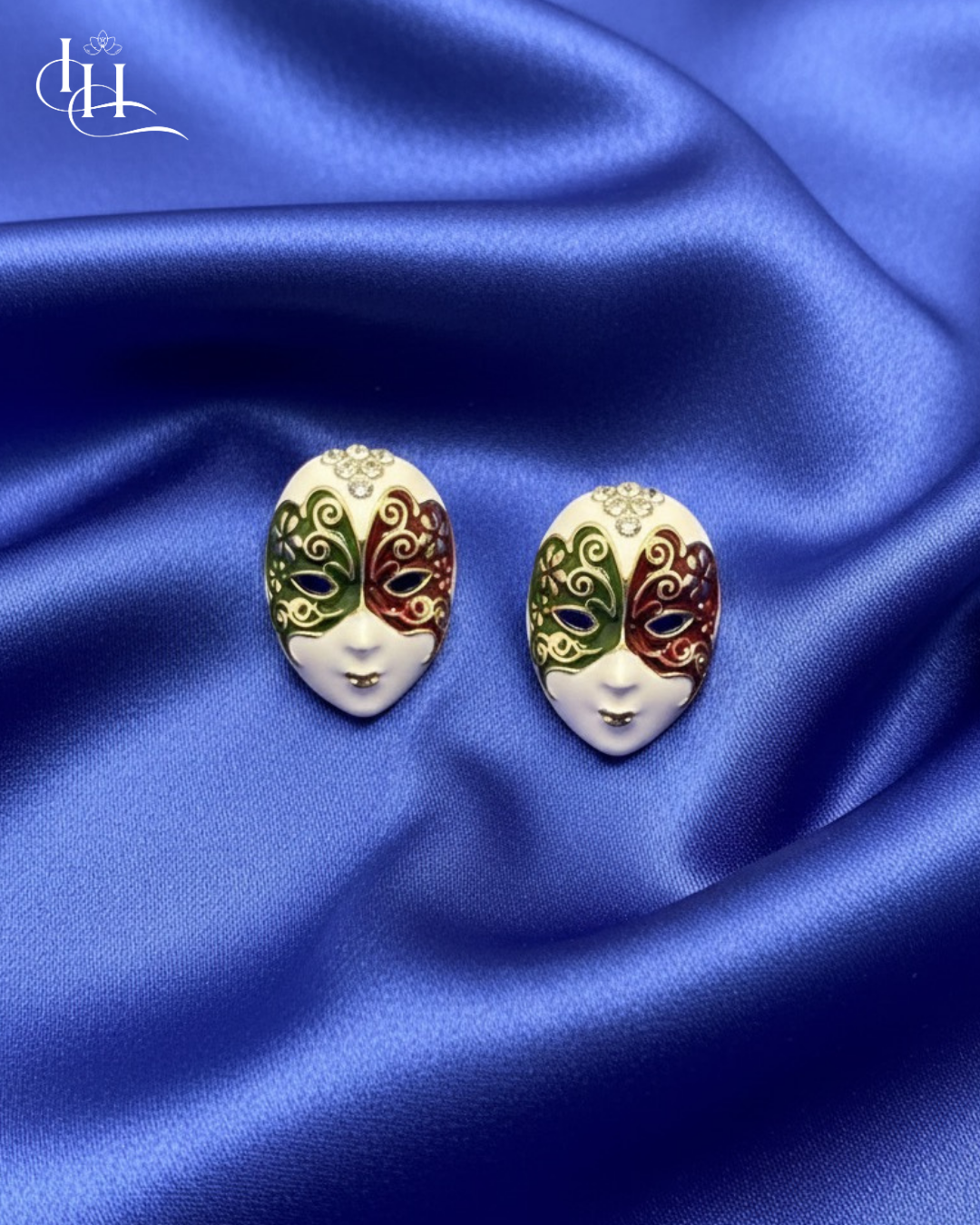 “Mystic Mask Anti-Tarnish Stud Earrings”