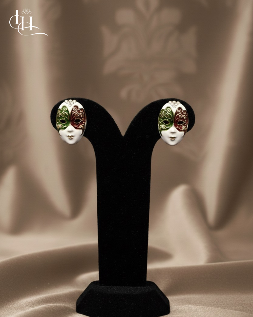 “Mystic Mask Anti-Tarnish Stud Earrings”