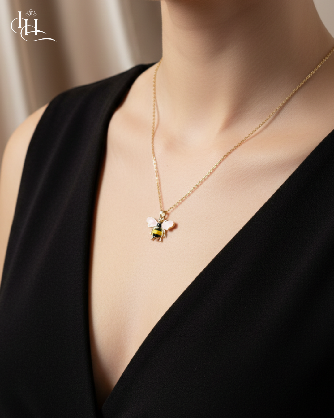 Enchanted Bee Charm Necklace