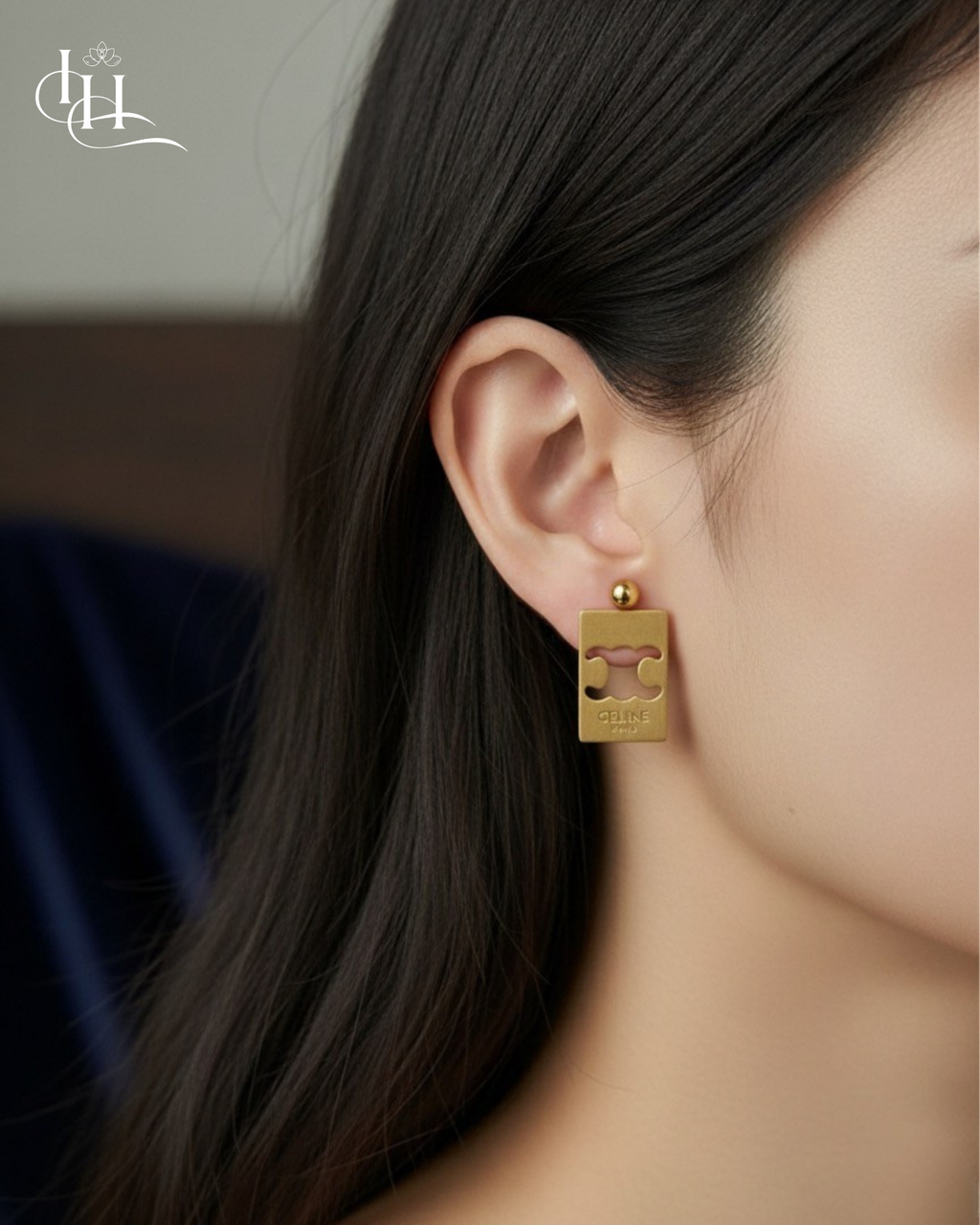 Minimal Luxe Cut-Out Rectangle Drop Earrings