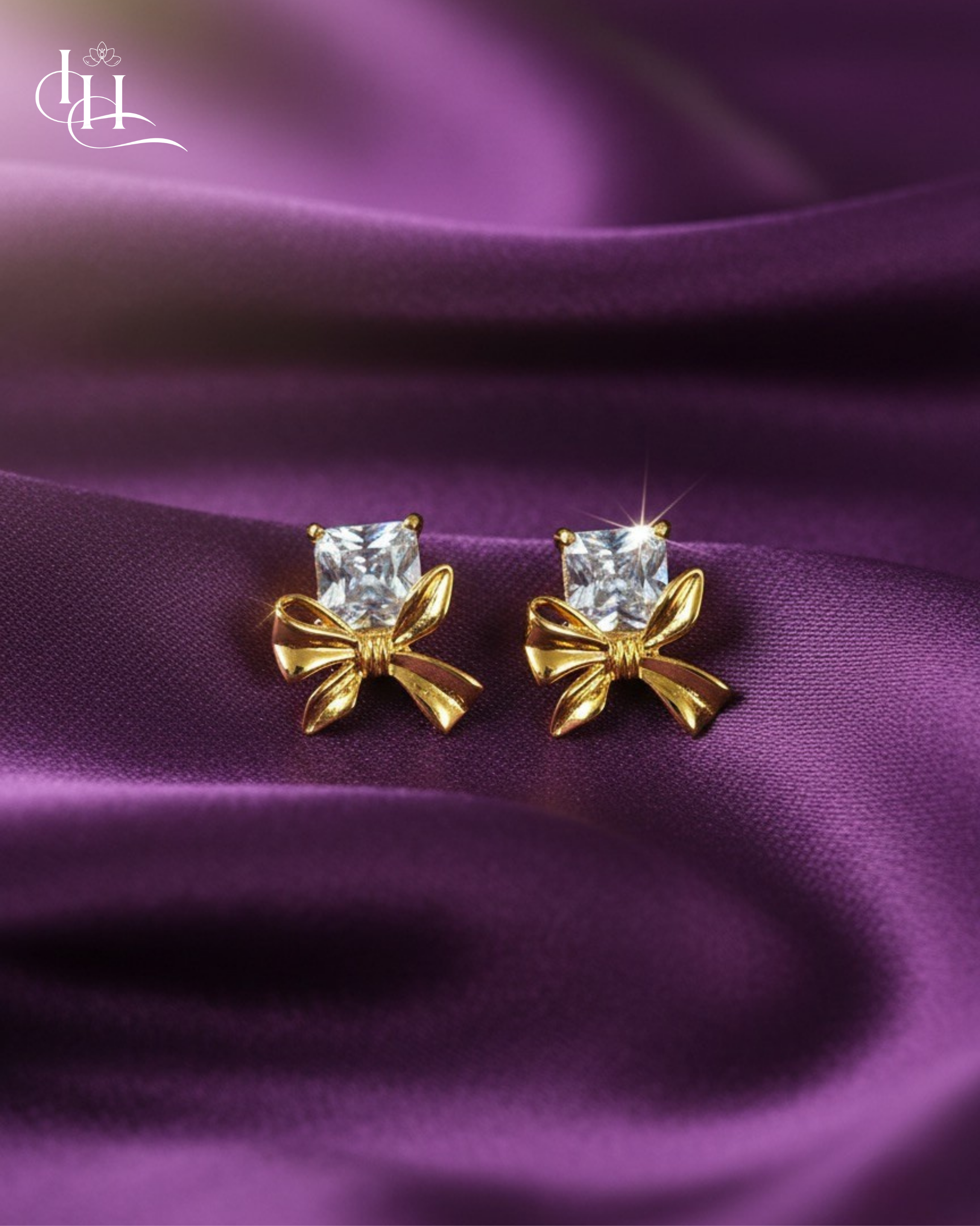 Sparkle Bow Stud Earrings