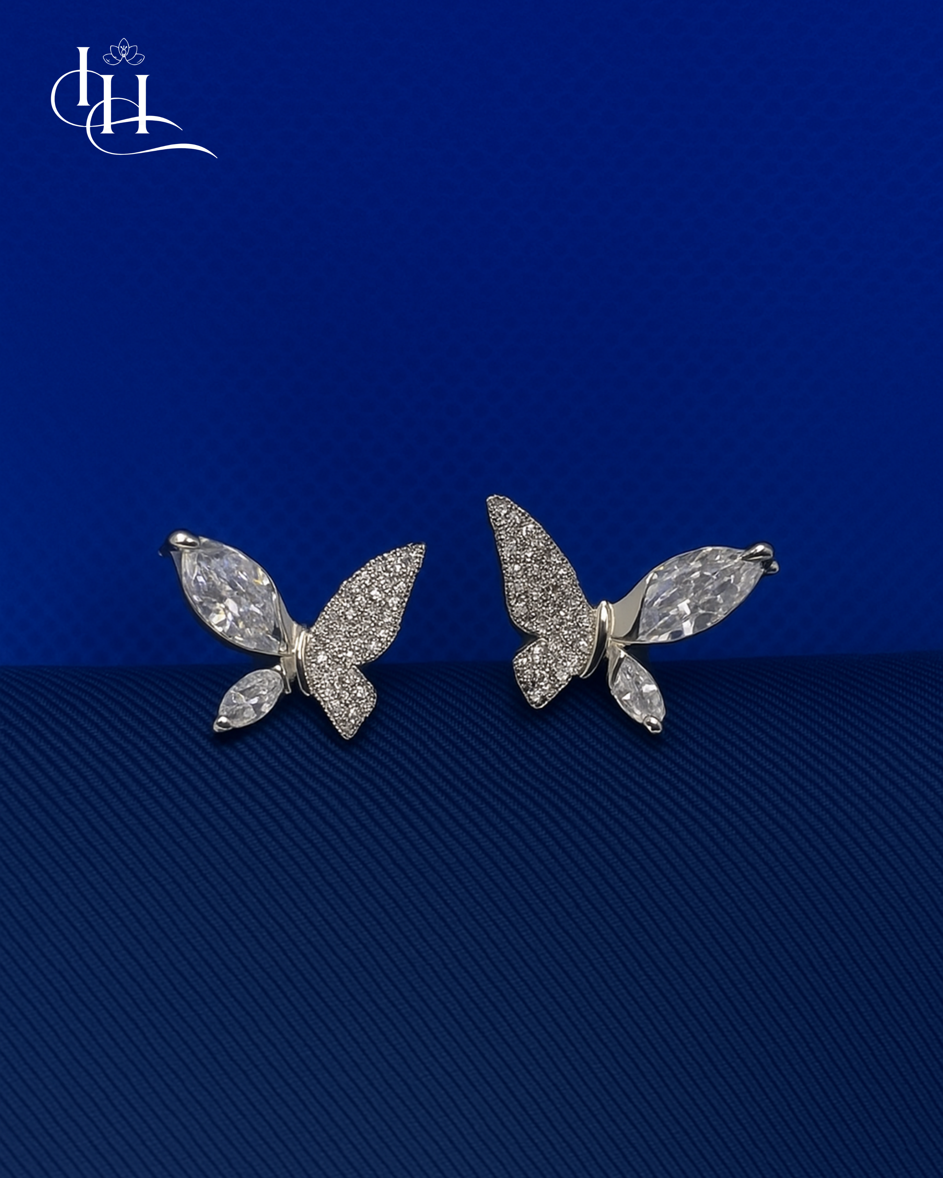 Sparkling Butterfly Studs