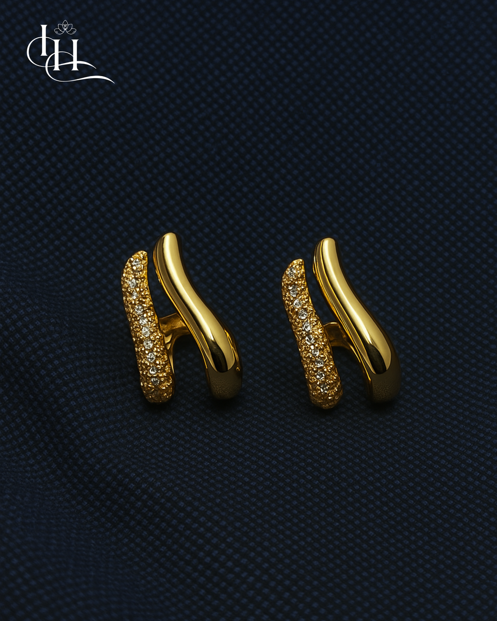 Twilight Luxe Gold Curve Earrings