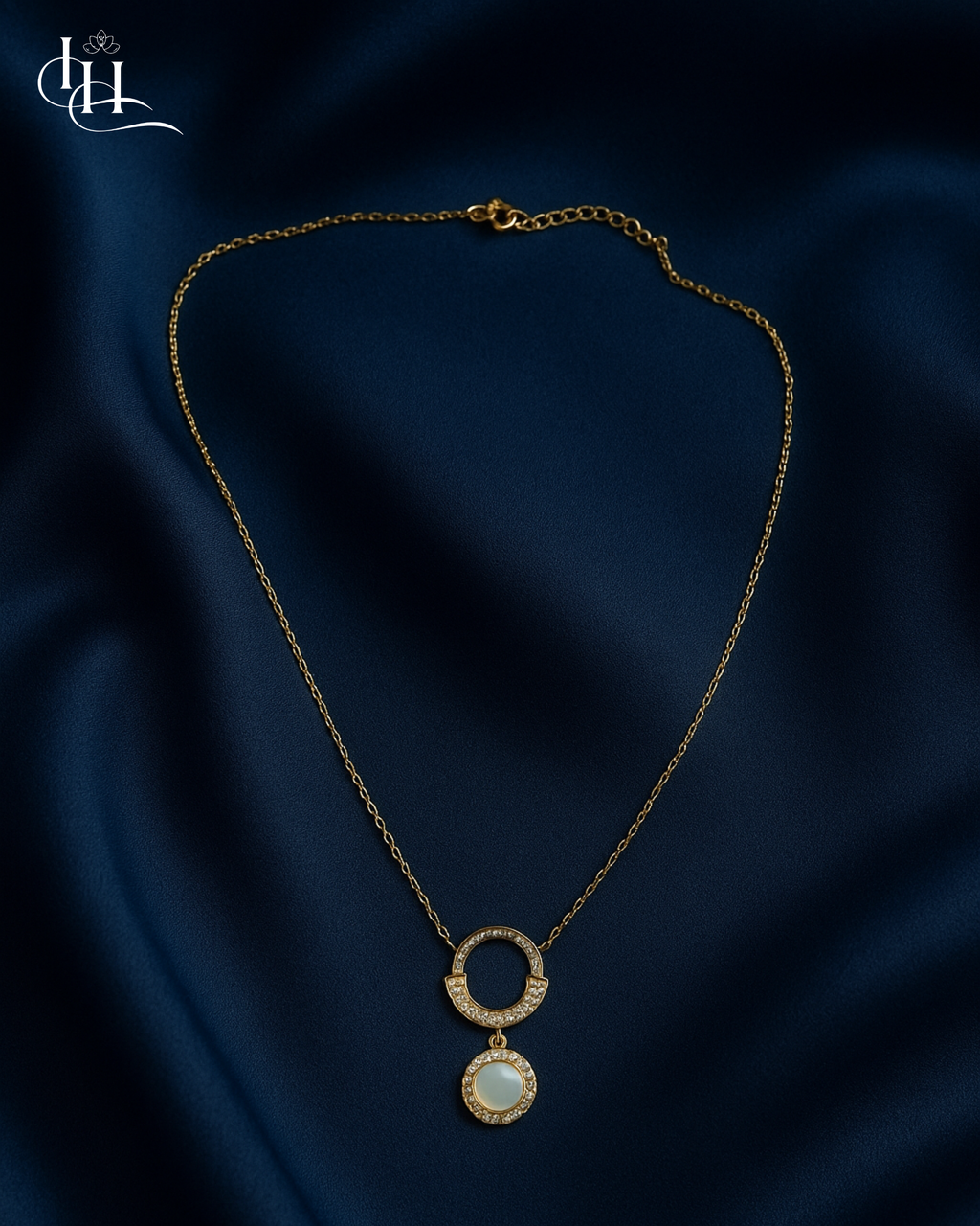 Ethereal Harmony Gold Pendant Necklace