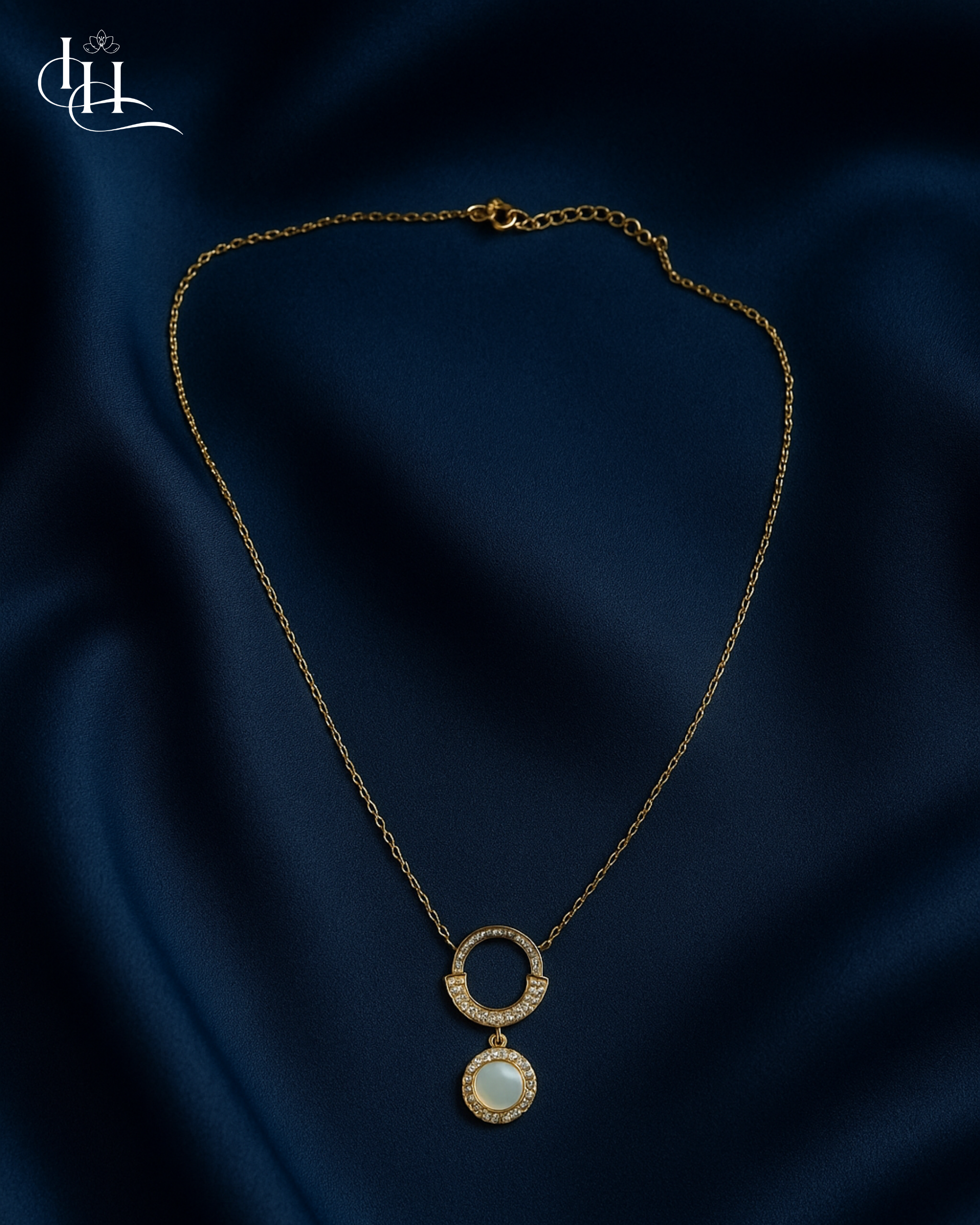 Ethereal Harmony Gold Pendant Necklace