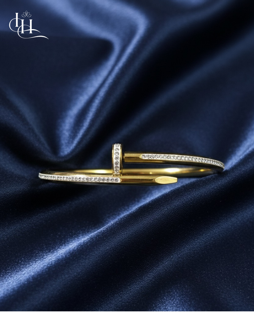 Golden Pavé Nail Bracelet