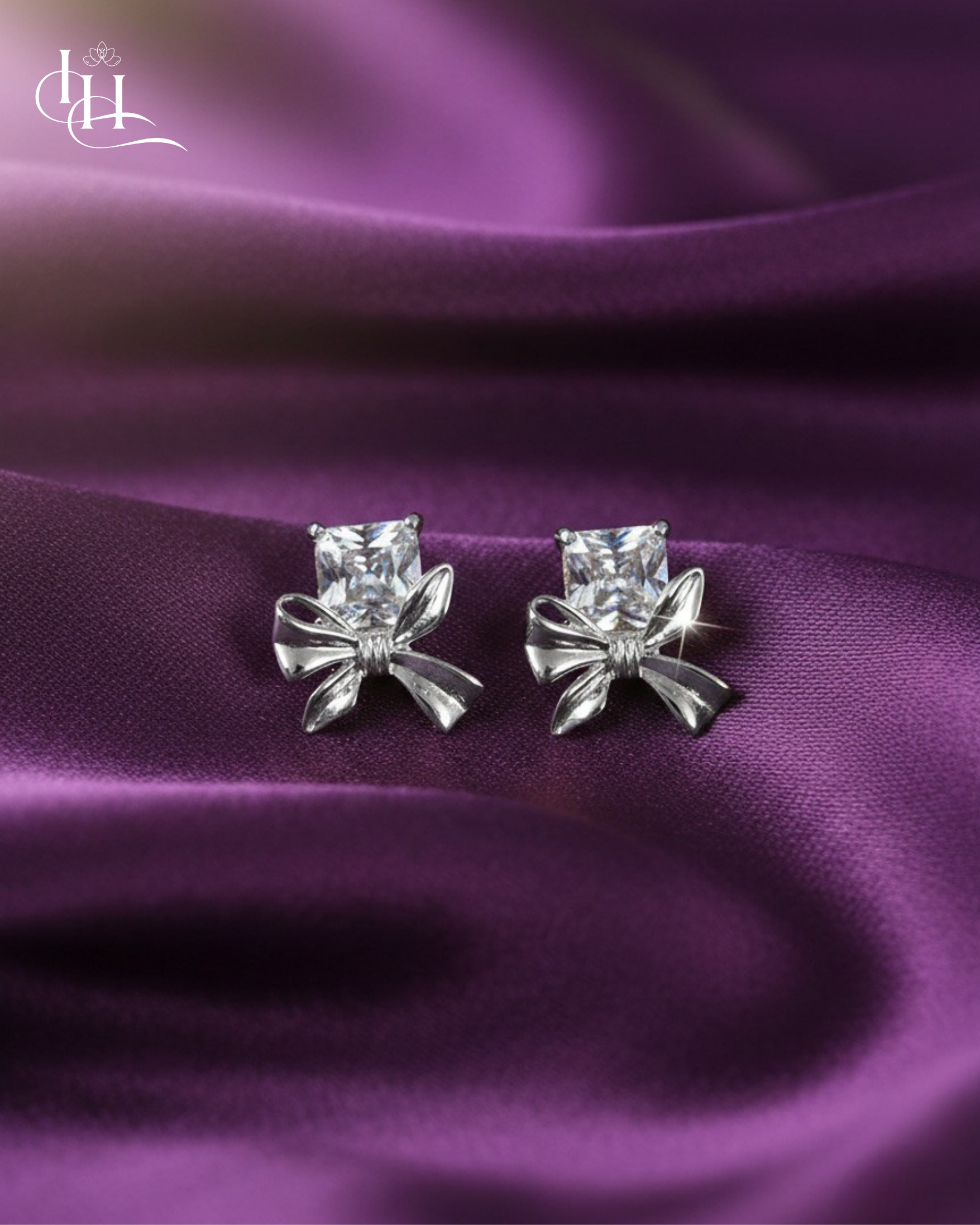 Sparkle Bow Stud Earrings