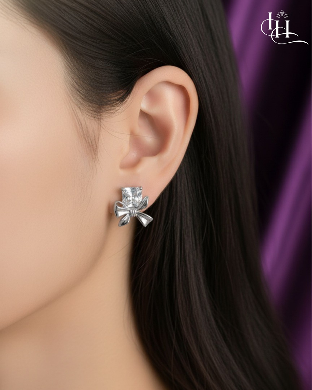 Sparkle Bow Stud Earrings